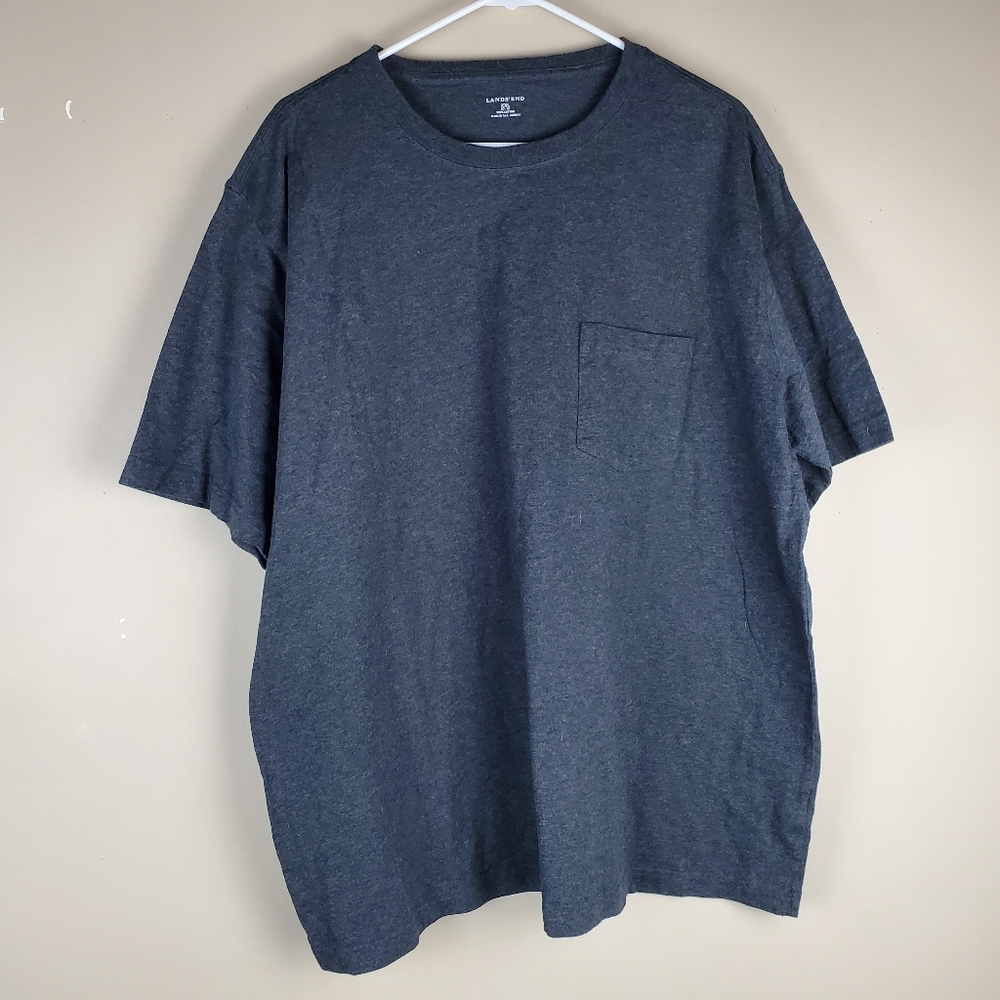 Lands End Charcoal Gray T-Shirt - Size XXL (50-52)